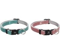 Collier Chien - Puppy Elfi Multicolore XS | 20-35cm x 10mm x 2mm, Nylon côtelé, clic