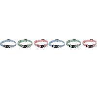 Collier Chien - Puppy Sari Multicolore XS | 20-35cm x 10mm x 2mm, Nylon, Boucle clic (Lot de 2)