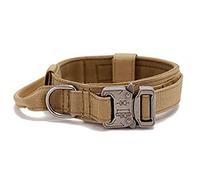 Collier Chien Réglable, Polyester Résistant, Taille Moyenne à Grande - Confortable Respirant, Boucle Métallique Solide, Anneau D pour Dressage et Balades (M 35x27x20cm / 13,78x10,63x7,87 Pouces)