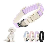 Collier Chiot Reglable Collier pour Chien Chat en Velours Côtelé et Coton Doux Colliers Chaton Réglable 25-40cm Accessoires Collier Petit Chien pour Chiot Petit Animal Moyen Grande(Large 2cm), Violet