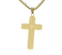 Collier chrétien avec pendentif chrétien - pendentif biblique | collier pendentif en métal pour homme femme, chaîne de bijoux chrétiens religieux, Fare riferimento alla descrizione, Acier inoxydable
