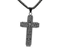 Collier chrétien - Bijou religieux en métal, accessoire de symbole de foi | Cadeau spirituel pour homme et femme, prière, culte, église, accessoire inspirant, croyant, accessoire tendance, Refer to