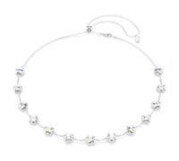 Collier Chroma, tailles mixtes, étoile, blanc, finition rhodium