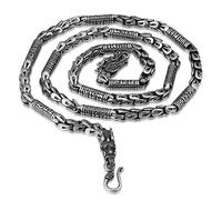Collier classique en argent sterling S925 pour homme, motif écailles de dragon