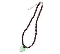 Collier clavicule ludique arc-en-ciel en perles de verre avec fermoir en acier Ti parfait pour un usage quotidien, collier de perles de verre en forme de cœur multicolore, fermoir en Ti léger, cadeau