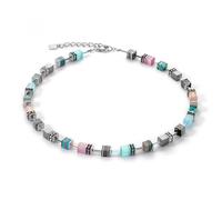 Collier - Coeur De Lion - Collier Coeur de Lion GeoCUBE Candy aqua rose - Couleur de la matière:Blanc