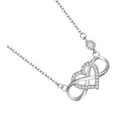 Collier Coeur Infini - Coeurs pour Pendentif Infini | Bijoux de cou à la mode, colliers d'éternité à la mode pour femmes, épouses, mères, anniversaire, saint-valentin, mariages, douches nuptiales, ren