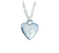 Collier Coeur, pour les Noces de Dix Ans, sur Chaine Plaqué Argent. Fabrication Française en Étain, par William Sturt aux Étains de Jumilhac