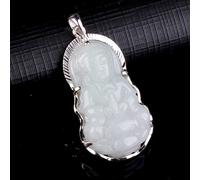 Collier Collier de jade avec pierres précieuses naturelles, boucle d'harmonie/pendentif en pièce de monnaie ancienne, collier porte-bonheur for femme et homme, bracelet Feng Shui, amulette for la prot