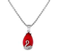 Collier Collier de Pendentif de Cygne de Swan Vert Naturel 925 Chalcéite en Jadeite argenté
