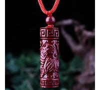 Collier Collier Feng Shui Collier en pierre de cristal de cinabre Collier pendentif à breloques avec animaux du zodiaque chinois avec cordon Long Collier Talisman en pierres précieuses naturelles Coll