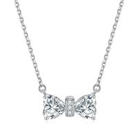 Collier Colliers Silver Bow Pendant Pendre Cube Zirconie Douze Constellations de Naissance pour Filles Bijoux