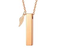Collier commémoratif d ' urne antirouille, médaillon d ' urne, collier de crémation pour animaux de compagnie, pendentifs aile angélique, bijoux commémoratifs, fourniture pour animaux de compagnie,