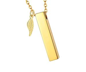 Collier commémoratif d ' urne antirouille, médaillon d ' urne, collier de crémation pour animaux de compagnie, pendentifs aile angélique, bijoux commémoratifs, fourniture pour animaux de compagnie,