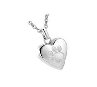 Collier commémoratif en acier pour animal domestique avec pendentif urne ouvrable pour stocker les cendres funéraires ou à porter au quotidien