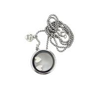Collier commémoratif en alliage de Zinc pour poils d ' animaux, avec pendentif rond ouvrable, porte-clés, breloque pour garder les cheveux et les dents, pendentif en alliage de Zinc pour animaux de