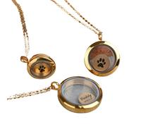 Collier commémoratif pour cendres d'animal de compagnie, pendentif souvenir avec empreintes de pattes - Tenir la fourrure de chien ou de chat, une connexion réconfortante à votre ami éternel
