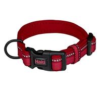 Collier Confortable HALTI - Un Collier pour Chien Rembourré en Néoprène Doux pour Toutes les Races - Réglable et Réfléchissant. Nombreuses Couleurs pour grande Chiens et Chiots (Taille L, Rouge)