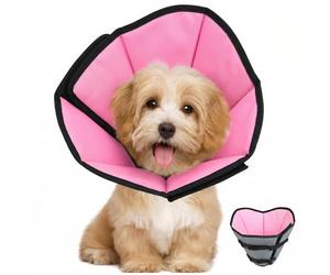 Collier conique doux pour chien après chirurgie : long tissu confortable et confortable pour la récupération de la honte élisabéthaine arrête de lécher les chiens de petite, moyenne et grande taille