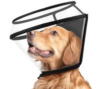 Collier conique pour chien après une chirurgie, alternative pour chiens de petite, grande et moyenne taille, collier de récupération à profondeur réglable, collier élisabéthain pour chiens arrête de