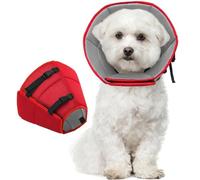 Collier conique souple pour chiens de taille moyenne après une chirurgie - Collier élisabéthain réglable pour éviter de lécher les plaies, mordre les points - Cônes de récupération professionnels pour