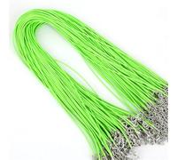 Collier cordon 100 pièces coton ciré cordon réglable tressé corde chaîne collier chaîne avec fermoir à homard bijoux à bricoler soi-même(Grass Green,1.5mm)