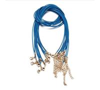 Collier Cordon 100Pc Coloré Faux Cuir Cordon Réglable Corde Tressée for Collier Bracelet BIJOUX À BRICOLER SOI-MÊME Faisant(Peacock Blue,50cm x 1.5mm)