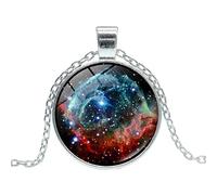 Collier Cosmique Collier Planète Pendentif Système Solaire Jupiter Galaxie En Verre Pendentif Planète Boule De Verre Femme Ancien Manquer Univers
