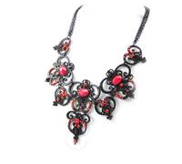 Collier Créateur - Sissi - Rouge - Femme - Alliage Bronze sans Nickel