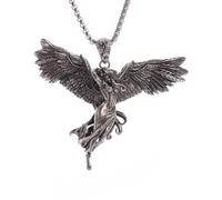 Collier créatif avec pendentif ange maléfique sorcière pour homme et femme
