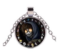 Collier Creepypasta avec pendentif en forme de dôme en verre Jeff the Killer Horror Anime, nan