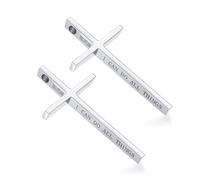 Collier Croix 2 Pièces Pour Hommes, Collier Croix En Argent, Pendentif Croix, Chaîne Avec Croix, Cadeau De Confirmation Pour Garçons