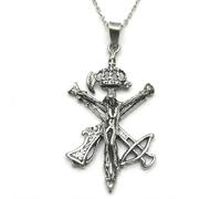 Collier Croix Cristo de Mena en Argent 925, avec Écrin et Chaîne 45 cm