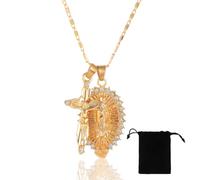 Collier Croix Femme, Pendentif Croix Chrétienne Femme, Collier Croix Chrétienne, Hypoallergénique Chaîne Plaquée Or 18 Carats, Cadeau Bijoux pour Femmes