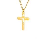 Collier crucifix Jésus avec pendentif en forme de croix - Prière de la Bible - Christ Rédempteur - Cadeau religieux