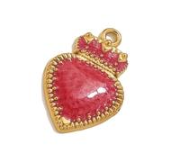 Collier d ' amour en forme de couronnes en acier inoxydable, boucles d ' oreilles, pendentif, breloque en métal élégante, composant artisanal pour projets de bijoux, de bijoux personnalisable