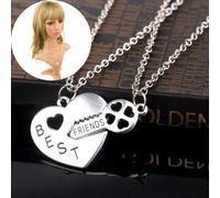 "Collier d'amitié 2in1 Heart Key, argent, longueur 52 cm + 3 cm de pendentif"