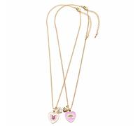 Collier d'amitié bff duo papillon & arc-en-ciel rose TU