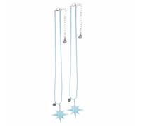 Collier d'amitié bff duo sisters forever reine de glace bleu TU