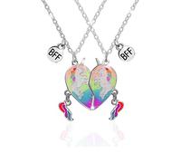 Collier d'Amitié pour 2 Filles, Jolis Colliers Magnétiques BFF Pendentif de Licorne, Best Friends Forever Colliers,Cadeaux de Bijoux d'amitié Saint-Valentin pour Amis Enfants Mère Sœurs Filles Femmes