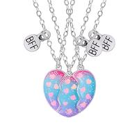 Collier D'amitié Pour 3,colliers De Meilleur Ami Pour 3 - Collier D’amitié Magnétique Heart Mignon | Best Friends Forever Pour 3, Puzzle En Forme De Cœur, Ensemble De Colliers À Pende
