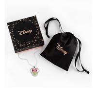 Disney Minnie Silver Plated Brass with Red Enamel Bow August Birthstone Floating Stone Necklace CF00308SAUGL-Q.PH
