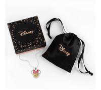 Disney Minnie CF00308SNOVL-Q.PH Collier en Laiton plaqué Argent avec nœud en émail Rouge Pierre de Naissance du Mois de Novembre, Taille Unique, Laiton, sans Pierre précieuse