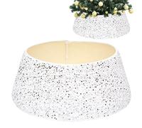 Collier d'arbre De NoëL 70cm Collier d'arbre à Paillettes Paillettes Brillantes Jupe d'arbre De NoëL Couverture De Panier DéCoration De Sapin De NoëL Argenté
