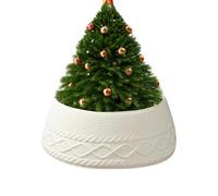 Collier d'arbre De Noël | Cercle Tricoté Épais Crème pour Arbres Artificiels,Décoration Saisonnière Festive Fête pour Entrée Salon Chambre Appartement Arrière-Plans Photo