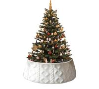 Collier d'arbre de Noël - décoration saisonnière tricotée | jupe rustique pour arbre, tissu doux, design facile à envelopper, idéal pour décorateurs de maison, propriétaires de maisons, applications