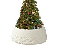 Collier d'arbre De Noël Tressé - Jupe Cercle pour Arbre De Noël | Base Décorative Couvre Pied pour Salon Chambre Entrée Bureau Appartement