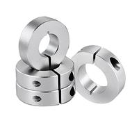 Collier D'Arbre Fendu 4 Pièces Alésage 20 Mm en Aluminium Collier de Serrage D'Arbre Monobloc Style 40 Mm OD 12 Mm D'Épaisseur