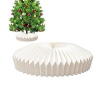 Collier d'arbre pour arbres artificiels : design en carton et fil pliants, rangement facile, anneau de base de Noël, alternative à la jupe trois. Anneau de base d'arbre pour la salle de