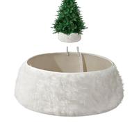 Collier de base de sapin de Noël blanc artificiel - Ornement central réglable - Pour réunions de table, fêtes, intérieur et extérieur - Pièce maîtresse - Maison, jardin, bureau